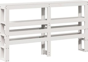 vidaXL Πλαίσιο Κρεβατιού με Κεφαλάρι Λευκό 120x190 εκ. Μασίφ Πεύκου