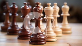 Intra Συλλεκτικό Ξύλινο Παζλ Plywood  4mm - Πιμάτια σκακιού σε ξύλινη επιφάνεια Σε Ξύλινο Κουτί - Διαστάσεις: 10x10 cm – 25 κομμάτια