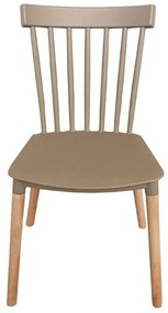 Καρέκλα America 03-0920 43x44x84cm Latte Ξύλο,Πολυπροπυλένιο