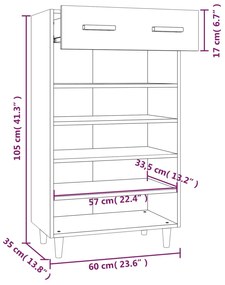 ΠΑΠΟΥΤΣΟΘΗΚΗ ΛΕΥΚΗ 60 X 35 X 105 ΕΚ. ΑΠΟ ΕΠΕΞΕΡΓΑΣΜΕΝΟ ΞΥΛΟ 812780