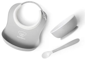 BabyBjorn Βρεφικό Σετ Φαγητού 3τμχ Grey