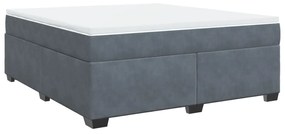 ΚΡΕΒΑΤΙ BOXSPRING ΜΕ ΣΤΡΩΜΑ ΣΚΟΥΡΟ ΓΚΡΙ 180X200 ΕΚ. ΒΕΛΟΥΔΙΝΟ 3285300