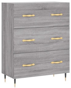 vidaXL Ντουλάπι Γκρι Sonoma 69,5 x 34 x 180 εκ. Επεξεργασμένο Ξύλο