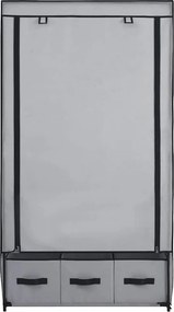 vidaXL Ντουλάπα Γκρι 87x49x159 εκ. Ύφασμα