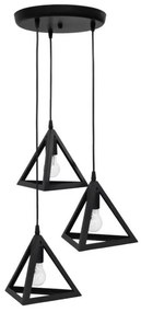 Κρεμαστό Φωτιστικό Οροφής 3xE27 Πλαστικό Giza Heronia Lighting-35-0095-Μαύρο 35-0095