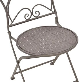 Τραπεζαρία Walen σετ 3τεμ μέταλλο σε μπρονζέ απόχρωση