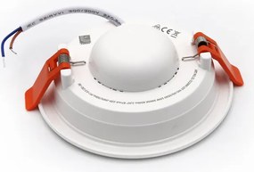 Led panel στρόγγυλο χωνευτό ψευδοροφής 10W 230V 3000k θερμό λευκό φως 850lumen δέσμης 120°