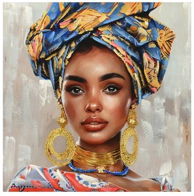 Πίνακας σε καμβά Turban 3D Inart 80x3x80εκ