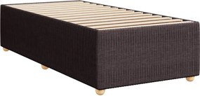 vidaXL Κρεβάτι Boxspring με Στρώμα Σκούρο Καφέ 100x200 εκ. Υφασμάτινο
