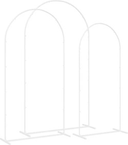 vidaXL Αψίδα Γάμου 3 pcs Λευκός Ατσάλι