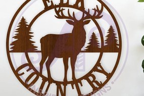 Intra απο ξύλο plywood Χρώμα wenge 3mm-4mm πάχος - Elk Country Wall Art Sign, Δίασταση 40x50 cm INTRAFABR-91289482