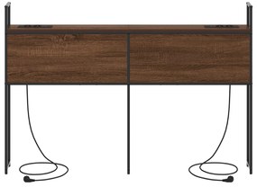 vidaXL Κεφαλάρι Αποθήκης Καφέ δρυς 135 cm Επεξεργασμένο ξύλο