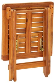 vidaXL Ξαπλώστρα Κήπου με Τραπεζάκι από Μασίφ Ξύλο Ακακίας &amp; Μαξιλάρι