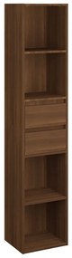 vidaXL Βιβλιοθήκη Καφέ Δρυς 36 x 30 x 171 εκ. από Επεξεργασμένο Ξύλο