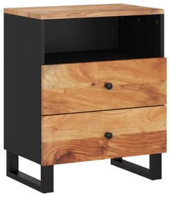 vidaXL Κομοδίνο 50 x 33 x 62 εκ. Μασίφ Ξύλο Ακακίας &amp; Επεξ. Ξύλο