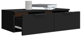 vidaXL Ντουλάπι Τοίχου Μαύρο 68 x 30 x 20 εκ. από Επεξεργασμένο Ξύλο
