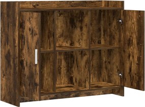 vidaXL Πλαϊνό γραφείο Smoked Oak 98,5 x 33 x 80 εκ Επεξεργασμένο Ξύλο