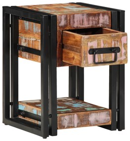 vidaXL Νυχτερινό Τραπέζι 40x40x40 εκ. Από Μασίφ Ανακυκλωμένο Ξύλο