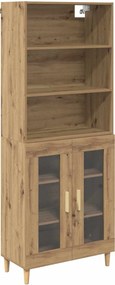 vidaXL Highboard Artisan Oak 69,5 x 32,5 x 180 εκ Επεξεργασμένο ξύλο