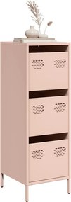 vidaXL Ντουλάπι Ροζ 39x35x103,5 εκ. από Ατσάλι