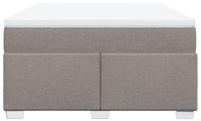 vidaXL Κρεβάτι Boxspring με Στρώμα Taupe 140x200 εκ. Υφασμάτινο