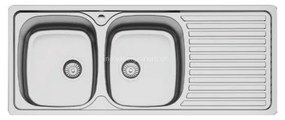 Karag BL 933B Νεροχύτης Κουζίνας Διπλός Inox Σατινέ Ανοξείδωτο Ατσάλι 1160 x 500 mm