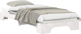 vidaXL Σκελετός Κρεβατιού Λευκό 100 x 220 cm Στερεά ξυλεία πεύκου