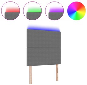 vidaXL Φωτιστικό LED Κρεβάτι  Γκρι 90 εκ Κορδούρα