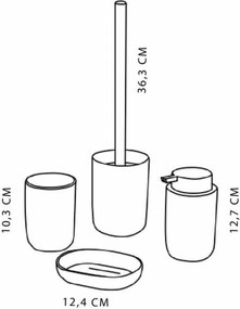 Σετ Μπάνιου TODAY HOY Μαύρο Πλαστική ύλη Σύγχρονη 4 Τεμάχια (4 Μονάδες)