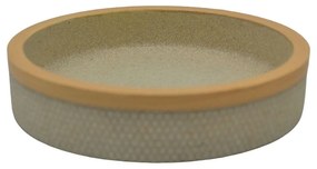 Σαπουνοθήκη Με Ανάγλυφη Υφή 11,4x11,4x2,5cm Beige Ankor Polyresin