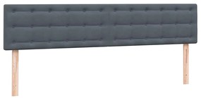 vidaXL Κρεβάτι Boxspring με Στρώμα Σκούρο Γκρι 180x210 εκ. Βελούδινο