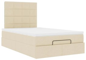 ΟΘΩΜΑΝΙΚΟ ΚΡΕΒΑΤΙ ΜΕ ΣΤΡΩΜΑ CREAM 120X190 CM ΎΦΑΣΜΑ 3313145