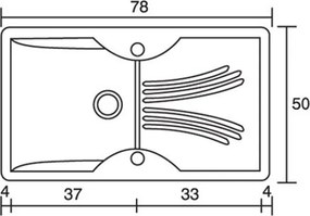 Sanitec Classic 327 (78×50) - Γρανιτένιος νεροχύτης - Granite SAND