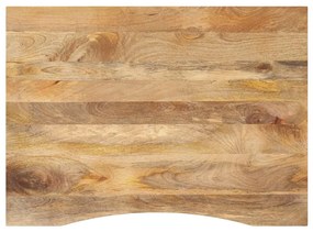 vidaXL Επιφάνεια Γραφείου Καμπύλη 100x80x2,5 εκ Μασίφ Ακατ. Μάνγκο