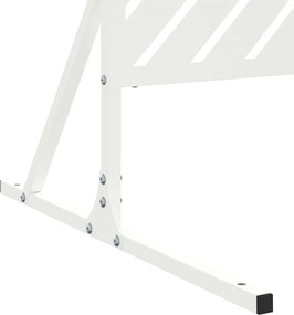 vidaXL Οθόνη Ιδιωτικότητας 100 x 50 x 180 εκ. Ατσάλι Λευκό