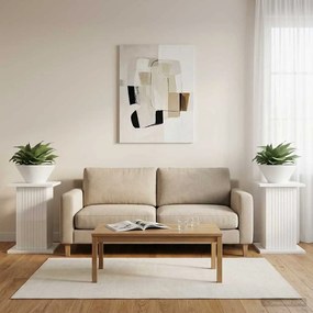 vidaXL Βάση φυτών 2 τμχ. Γυαλιστερό Λευκό 30,5 x 30 x 43 εκ