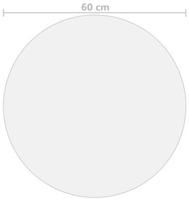vidaXL Προστατευτικό Τραπεζιού Ματ Ø 60 εκ. / 1,6 χιλ. από PVC