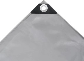 vidaXL Μουσαμάς 650 γρ./μ.² Γκρι 4 x 5 μ.
