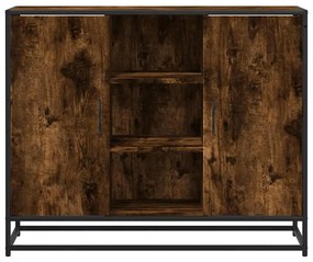 Sideboard Καπνιστή δρυς 92x35x76 cm Κατασκευασμένο ξύλο - Καφέ