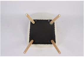 Πολυθρόνα ArteLibre MARION Λευκό Ύφασμα Μπουκλέ/Ξύλο 73x69x96cm