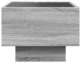 vidaXL Τραπέζι Βοηθητικό με LED Δρυς 40x40x30 εκ. Επεξεργασμένο Ξύλο