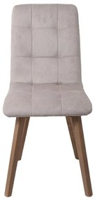 Καρέκλα Τραπεζαρίας NEW T-17 Fylliana Μπέζ με Grey πόδια 42x48x87εκ. 2αδα 42x48x87 εκ.
