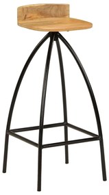 vidaXL Σκαμπό Μπαρ 2 τεμ. από Μασίφ Ξύλο Μάνγκο