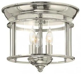 Πλαφονιέρα Φωτιστικό Οροφής 3xE14 40W IP20 Gentry Elstead HK-GENTRY-F-PN Νίκελ Ματ