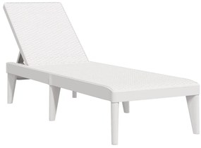 vidaXL Ξαπλώστρα Λευκή 186 x 60 x 29 από Πολυπροπυλένιο