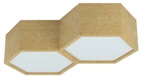 Eglo Mirlas Μοντέρνα Ξύλινη Πλαφονιέρα Οροφής με Ντουί E27 σε Μπεζ χρώμα 36cm 98861