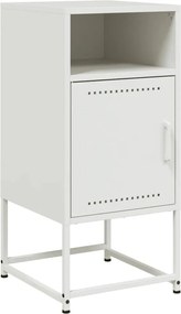 vidaXL Κομοδίνο Λευκό 36 x 39 x 78 εκ. από Χάλυβα