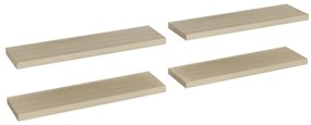 vidaXL Ράφια Τοίχου 4 τεμ. Χρώμα Δρυός 90x23,5x3,8 εκ. MDF