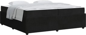 vidaXL Σκελετός Κρεβατιού με στρώμα Μαύρο 200 x 200 cm ύφασμα
