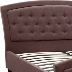 Κρεβάτι Alexia Megapap υφασμάτινο χρώμα καφέ 160x200εκ.